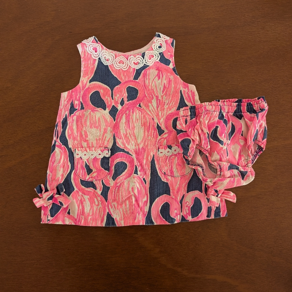 Lily Pulitzer Baby Girl Shift Dress Outfit, Size 6-12 Months